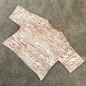 Zebra Bleach dye crop top